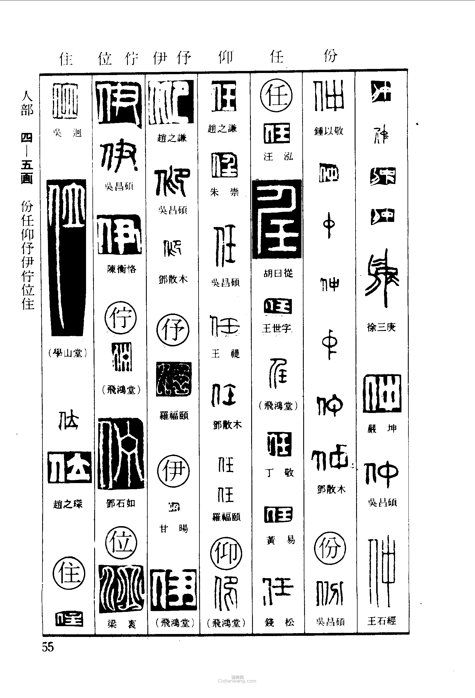 份任仰伃伊位住篆刻印章